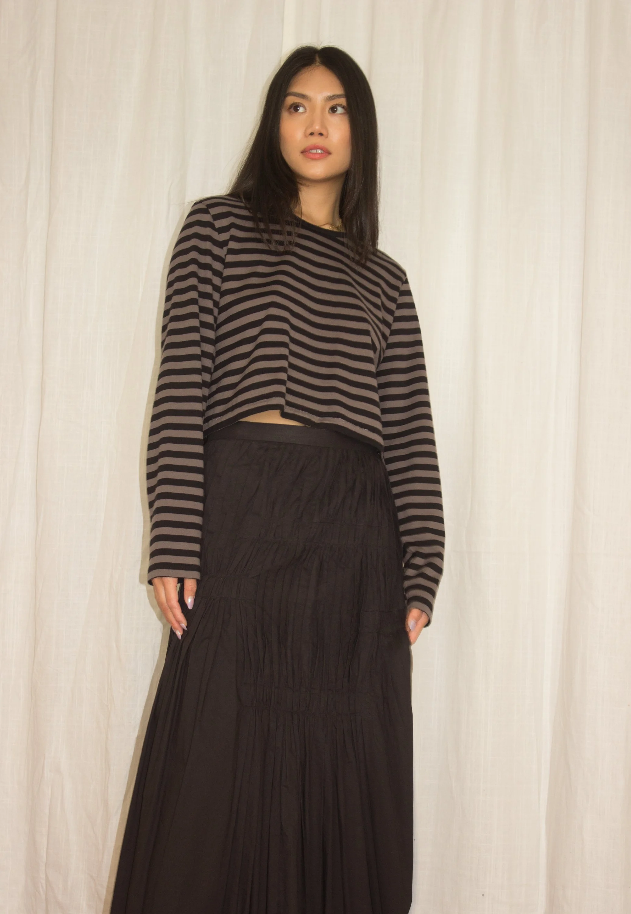 1990s Issey Miyake Smocked Cotton Skirt — Wayward Collection